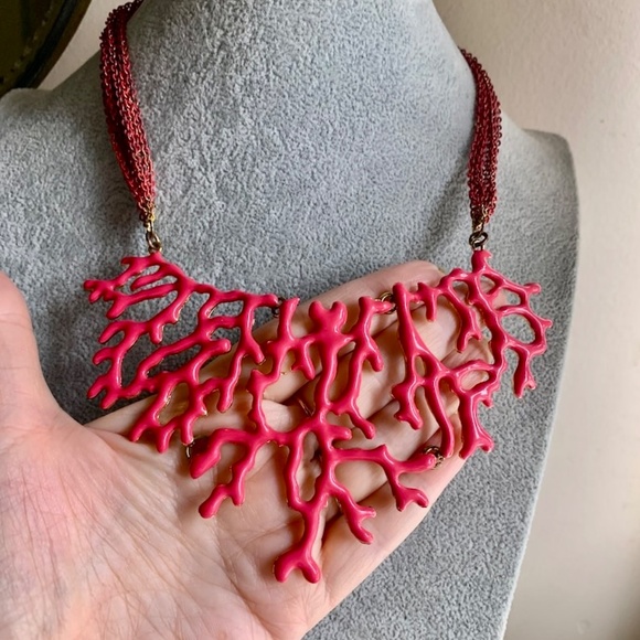 SOLD 🌸 Amrita Singh Faux Coral Branch Necklace - Boho - Amrita Singh Reworked - Picture 5 of 7